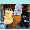 Adorable Creative Pull String Cat Bear Plush Toy Perfect For Girls And Friends Gift