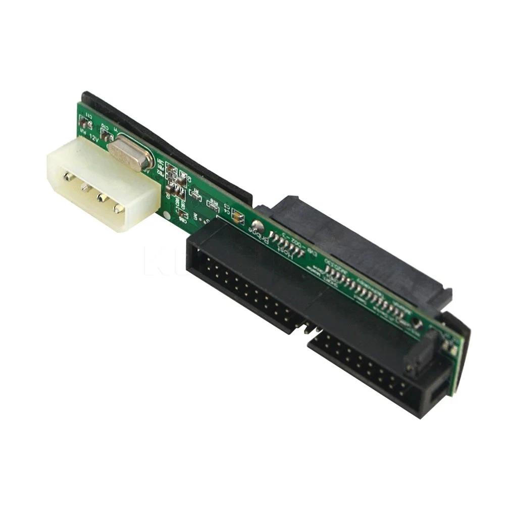 40-Pin Sata-Adapter 1,5 Gbit/s Sata zu IDE-Adapter 2,5 Zoll Sata-Buchse zu 3,5 Zoll IDE-Stecker Unterstützung ATA 133 100 HDD CD DVD Seriell