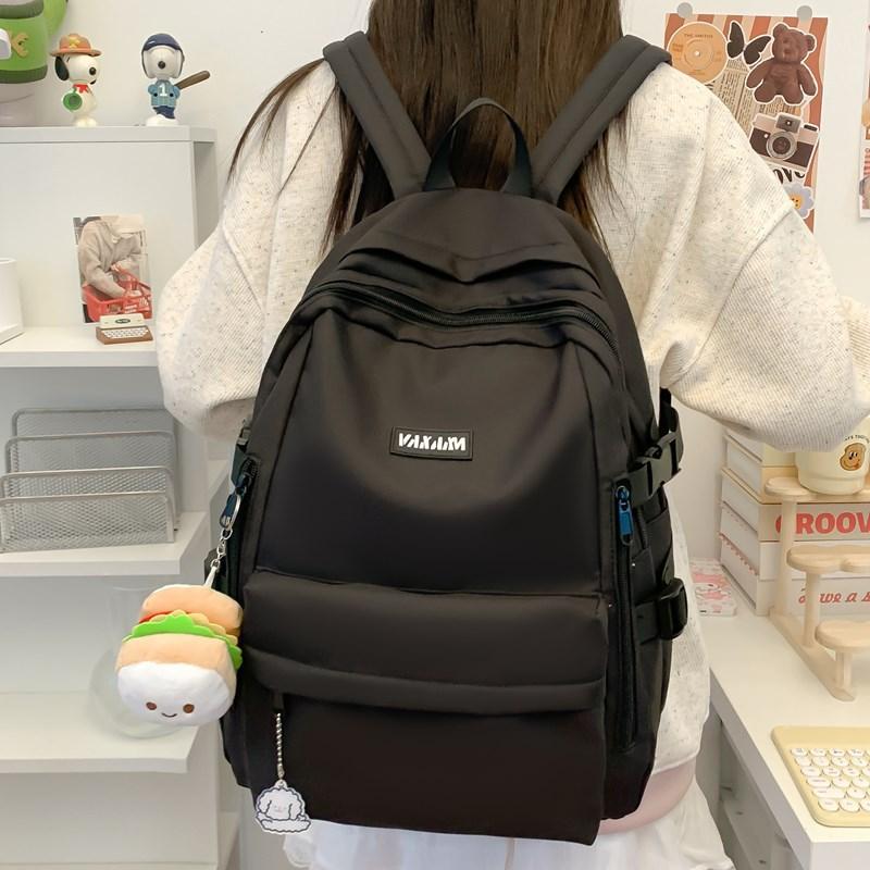 Japanese campus simple and versatile backpack, female heart small and fresh student large capacity schoolbag travel fashion backpack