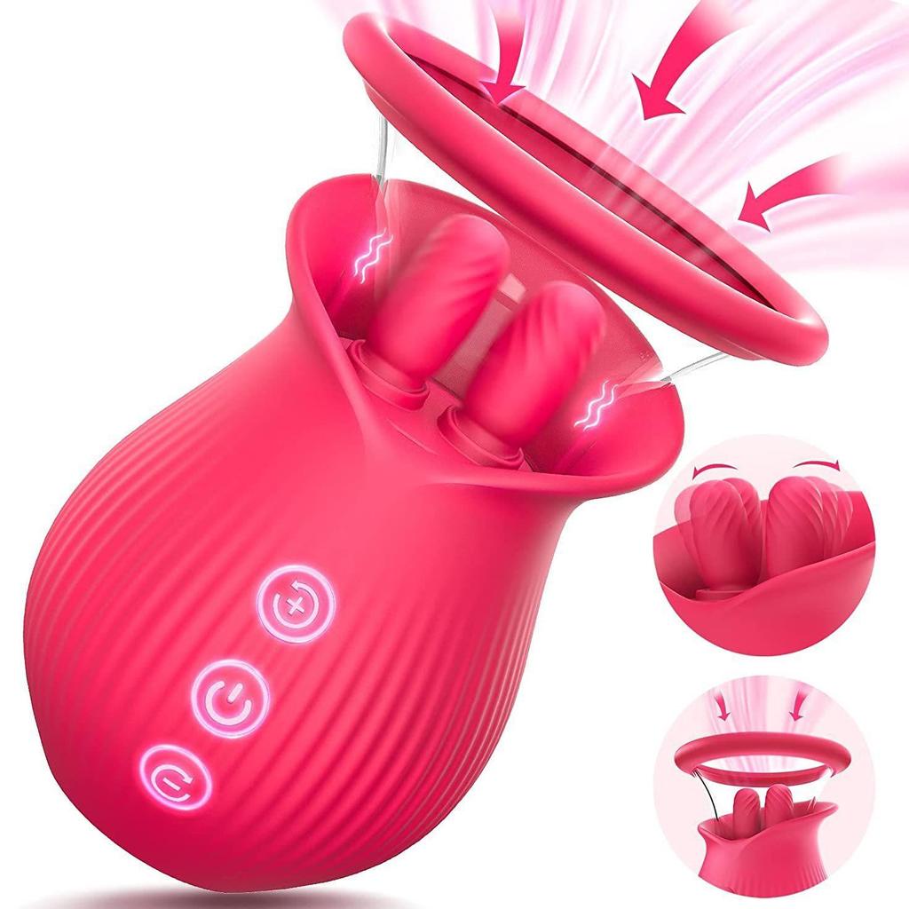 New Romantic Flower Yin Emperor Nipple Teaser for Women's Tongue Adding Absorption and Vibration for Masturbation Adult Products
