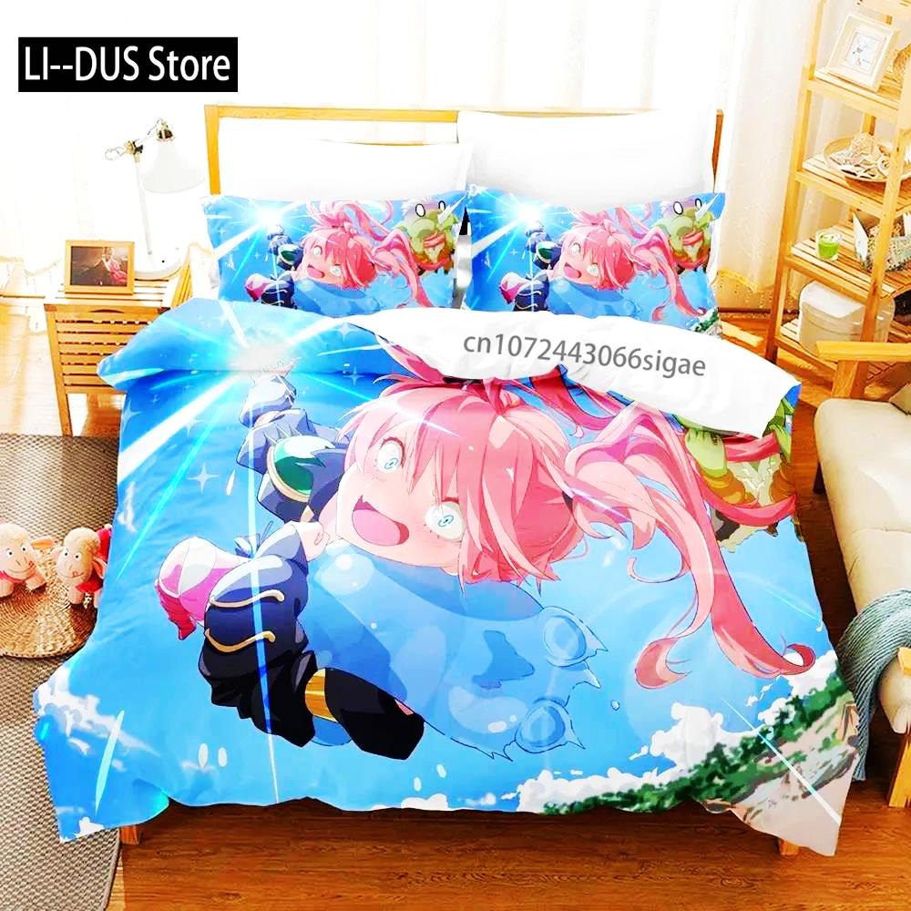 

Comforter Rimuru Tempest Anime Kawaii Bedding Single Twin Full Queen King Size For Adults Boys 2024 Comforter (quilt)-EU Single(135*200cm)3pcs