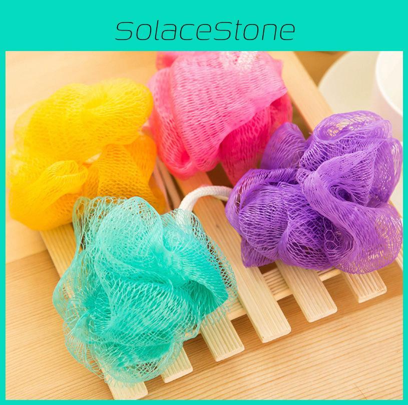 Luxurious Soft Bath Ball Bathsite Cleaning Mesh Shower For Gentle Exfoliation
