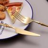 Matte Gold 18/10 Stainless Steel Luxury Cutlery Dinnerware Tableware Knife Spoon Fork Chopsticks Flatware Set Dishwasher Safe