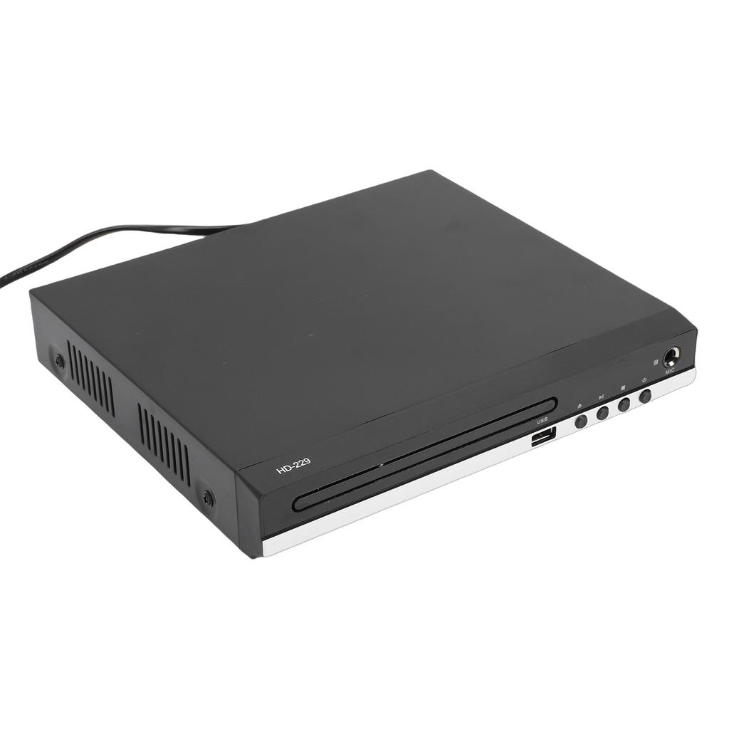 DVD Player 1080P HD Multimedia Interface All Region CD Player for TV Home Stereo with MP3 Playback Remote Control 6.5mm