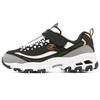 Skechers Synthetic Leather Excellent Panda Retro Versatile Comfortable Velcro Plush Shock Absorbing Wear Resistant Low Top Casual Shoes 302539L-BKGD