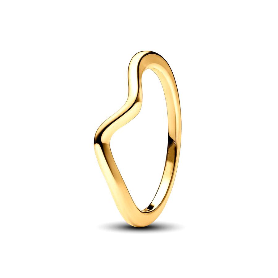 2025 Gold Plated Ring Zircon Sparkling Princess Wishbone Heart Women  Fine Jewelry