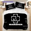 Rammsteins Industrial Rock Legacy Three-piece Set (1 * Duvet Cover + 2 * Pillowcase, Without Core) 2D Flat Soft and Comfortable Bedding Set