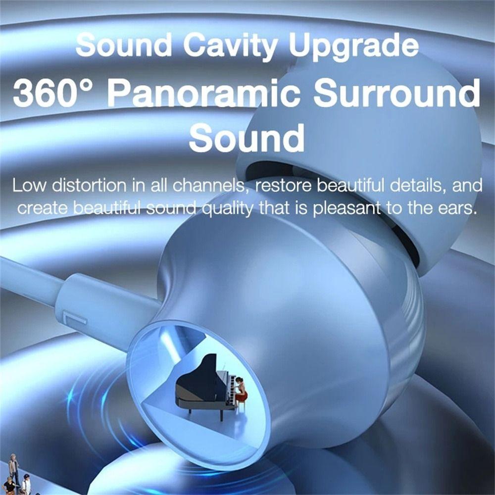 3.5MM Super Bass For Smartphones Sport Headset Type-C Earbuds In-Ear Earphones Wired Headphones