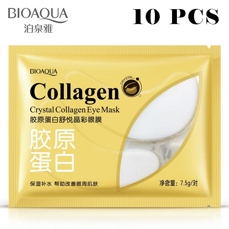

BIOAQUA Догляд за очима Темні кола Проти набряклості Антивікова кристалічна колагенова маска для очей 10PCS