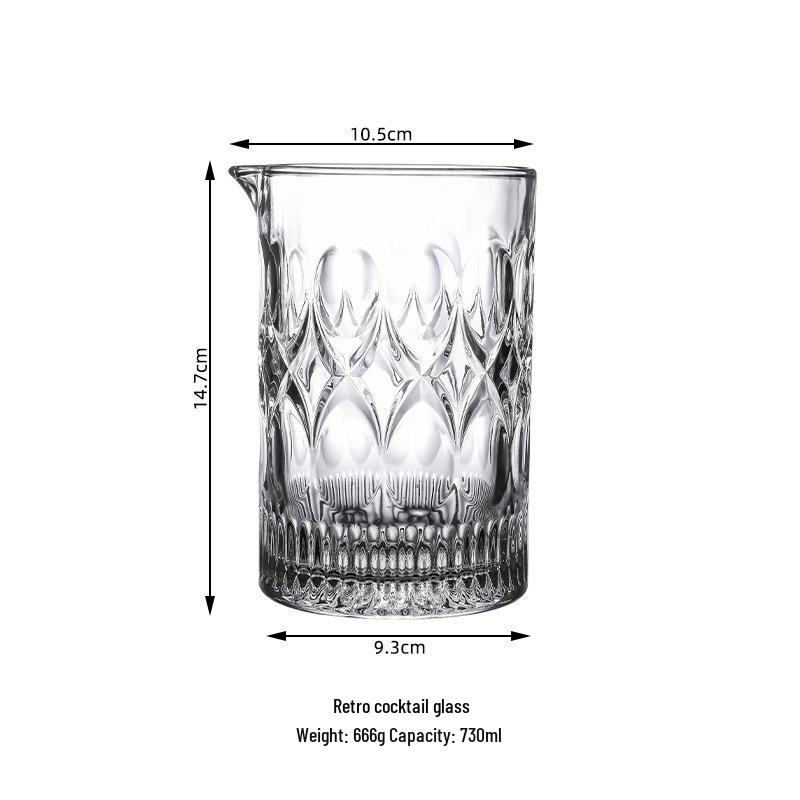 Japanese Crystal Cocktail Glasses & Mixing Set