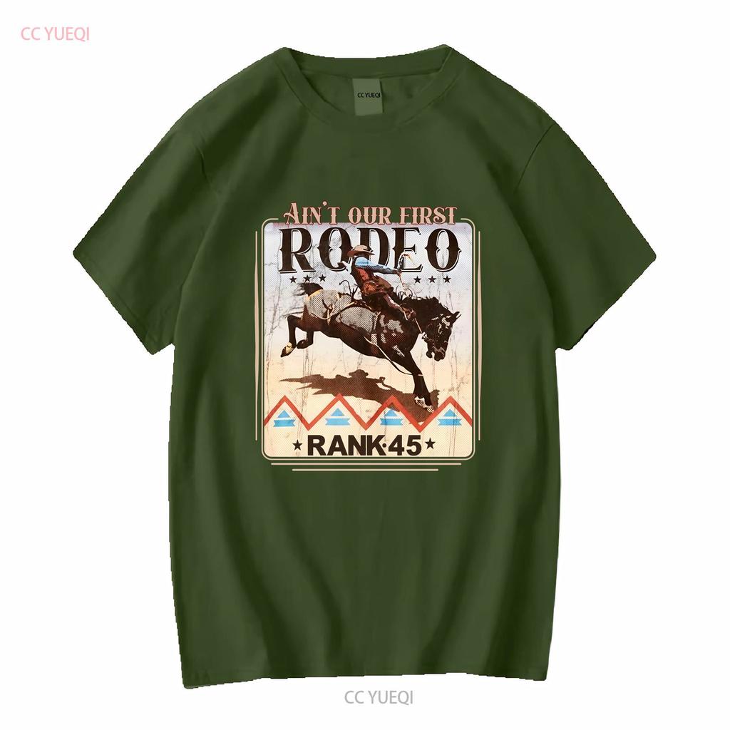 RANK 45 Mannen Rodeo Revival T-shirt RMFA24T70 BURG vintage Gewassen Unisex mode Stijlvol Casual Ademend Comfortabel