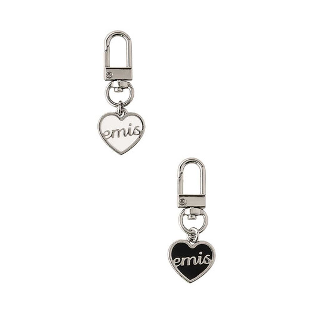 

EMIS 1 HEART LOGO PENDANT KEYRING BLACK