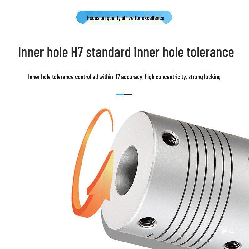 Aluminum Alloy Flexible Encoder Coupling for Stepper Motors, 19mm OD, 25mm Length, 3-10mm Bore