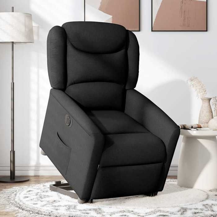 VidaXL Fauteuil inclinable électrique noir tissu 3303216