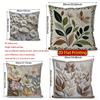 2D Floral Embroidered Pattern Decorative Cushion Covers Pattern Cushion Cover Suitable For Sofa Bedroom Car Pillow Cover