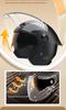 3C Class A Electric Motorcycle Helmet with Silver Lens, All-Season Safety for Men & Women, Ideal for Food Delivery.