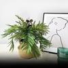 18 Leaves Artificial Boston Fern Soft Plastic DIY Landscaping Fake Plants UV-resistant Material Artificial Greenery