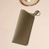 With Keyring Sunglasses Pouch PU Leather SunGlasses Holder Hanging Sunglasses  Eyewear Accessories
