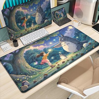 Mouse Pad Office Laptop HD Printing Kawaii Mousepad PC Japan Anime T-totoros Extended Table Mats Gaming Accessories Keyboard Pad