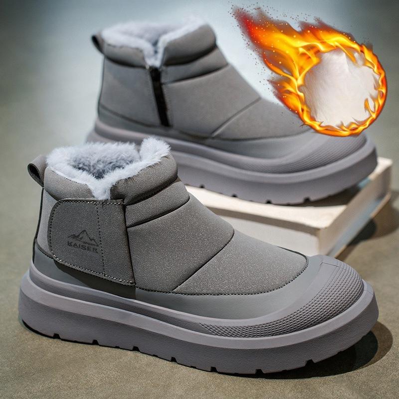 

New Men s Shoes - Waterproof Snow Boots with Padding and Thick Cotton Lining, High-top Boots 44 сірий колір