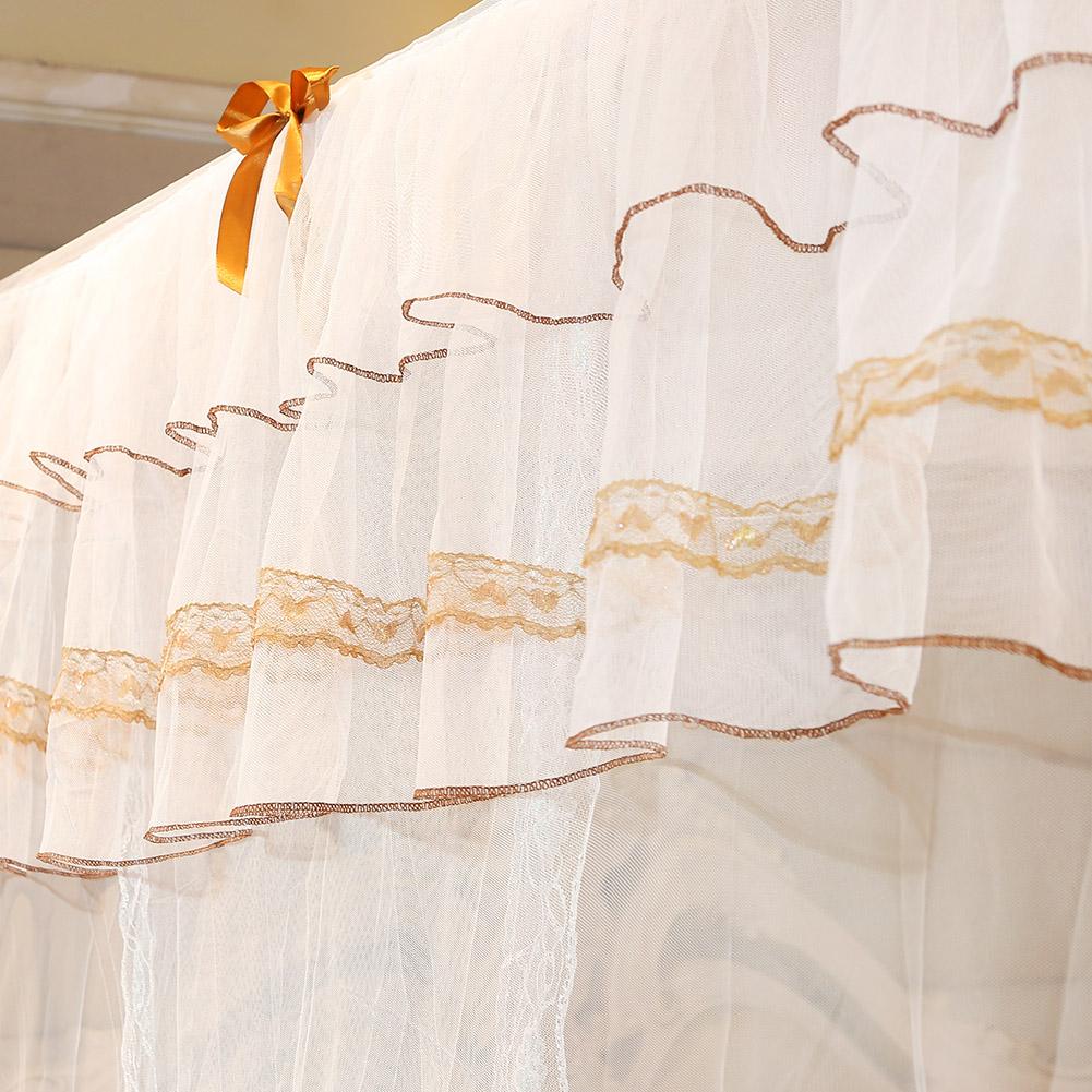 Luxury Princess Four Corner Post Bed Curtain Canopy Netting Mosquito Net Bedding