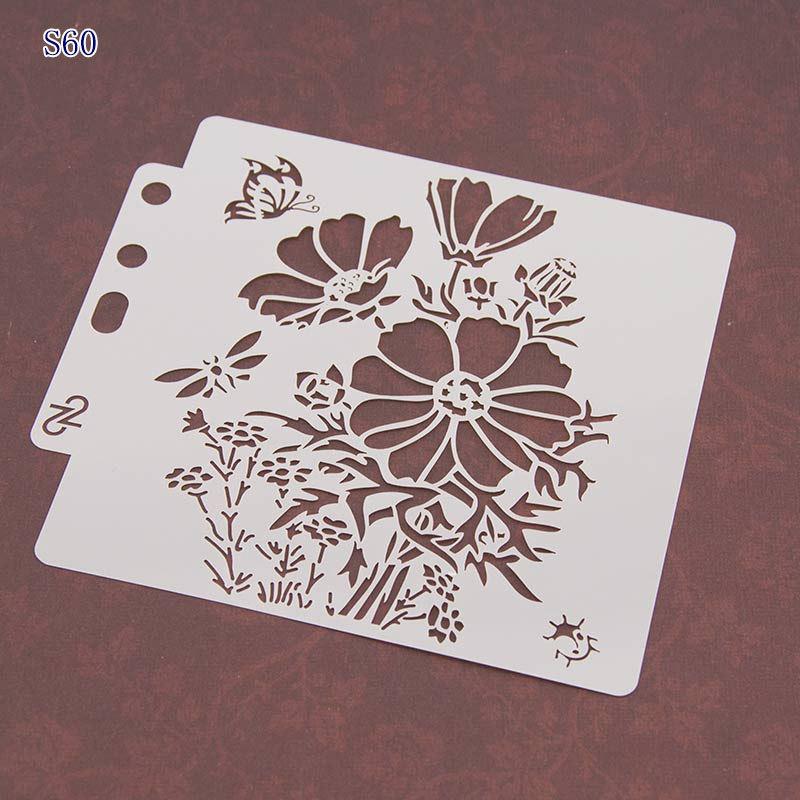 2pcs Pre-tracing Lace Ruler Spray Masking Drawing Masking Hollow Template Spray Pattern