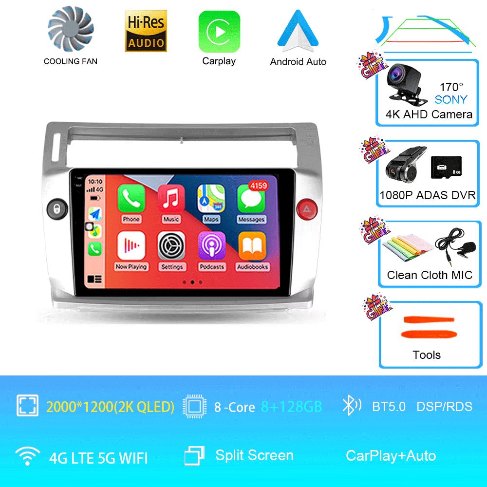 Android 14 Pentru Citroen C4 C-Triomphe Quatre 2004-2014 Radio Auto Multimedia Video Carplay 2Din DVD Unitate Principală Stereo Difuzor Audio