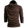 Schickes Herren Einfarbiges Stehkragen Langarm Pullover Unterhemd Slim T-Shirt