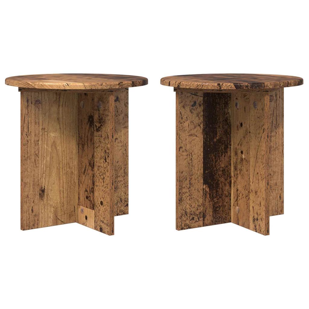 Plant Stand 2 Pcs Reclaimed Wood Look 40 X 40 X 40 Cm Engineered Wood