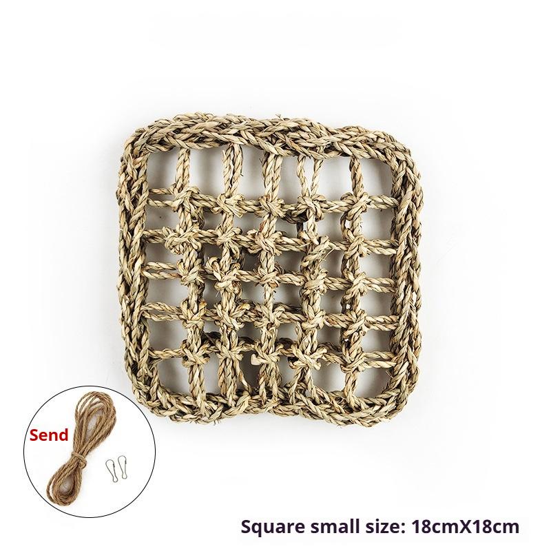 Haustier Papageienbedarf Vogelspielzeug Wassergras Kletternetz Kaninchen Vogel Kauspielzeug Stroh Hängematte Schaukel Haustier Beißring