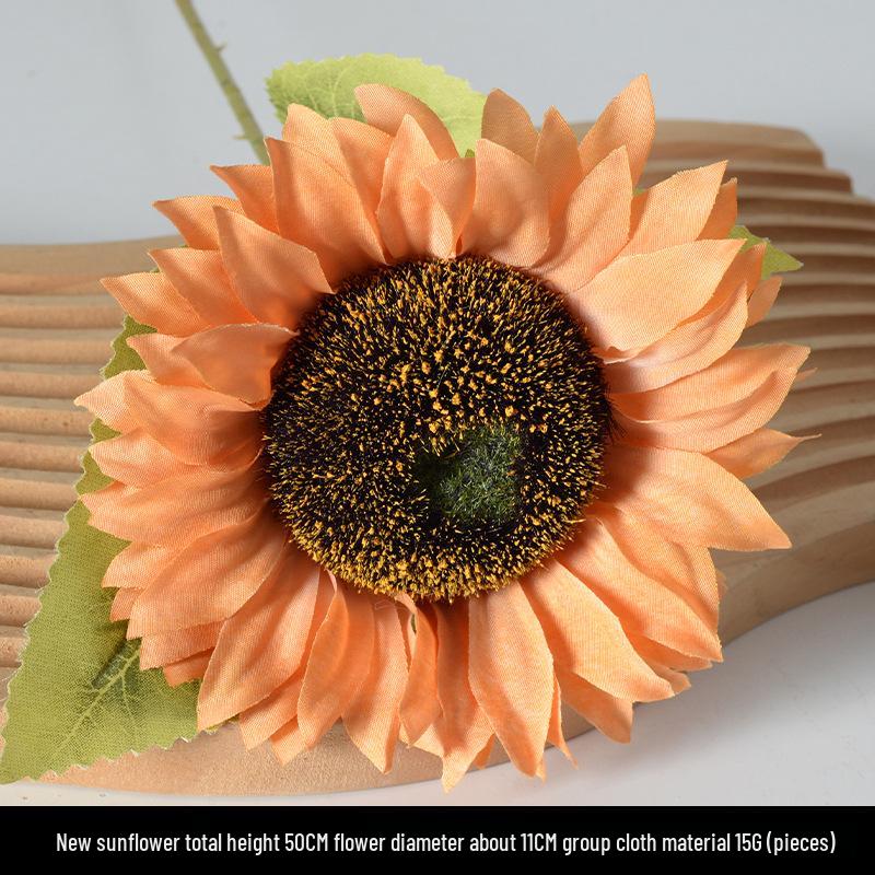 Orange-Themed Wedding Aisle Simulation Flower Arrangement - Artificial Home Decor Row Flowers