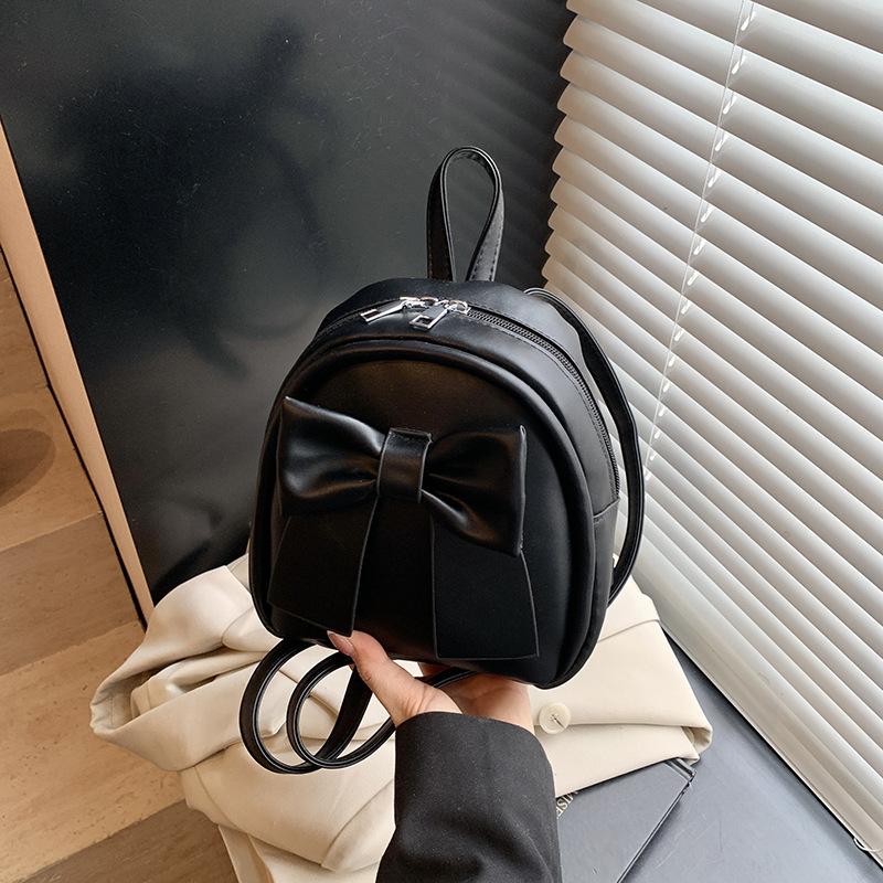 Korean Girly Handbag Women's 2025 New Fashionable Exquisite Backpack Bow Casual Student Schoolbag