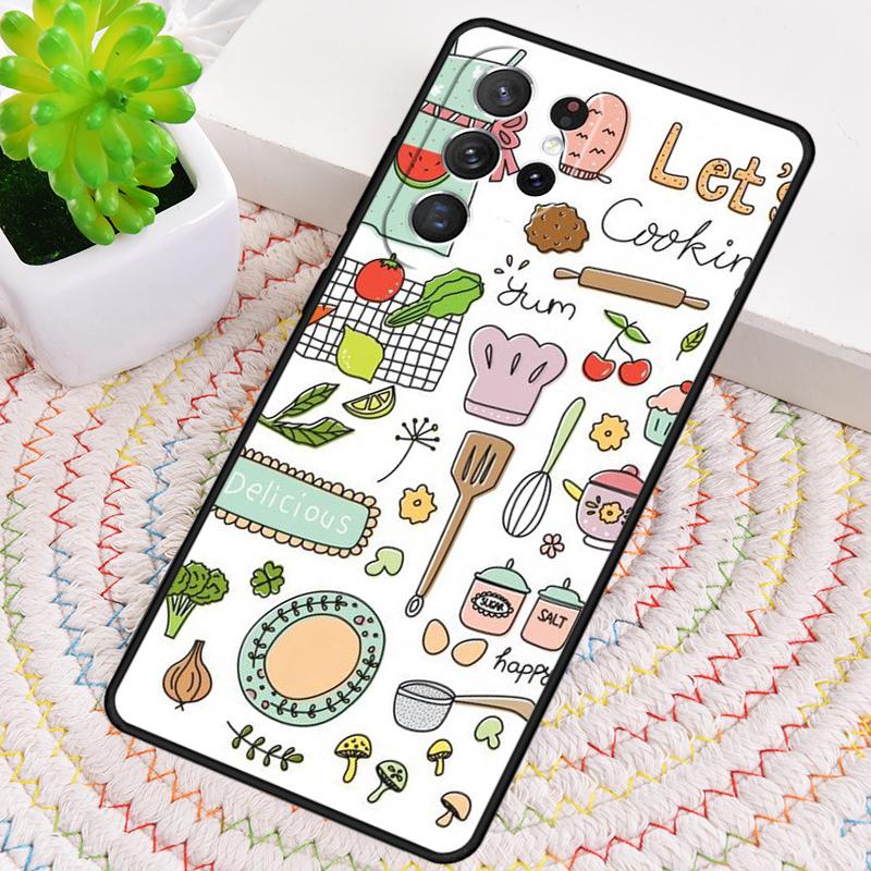 Baking Cook Chef soft Phone Case for Samsung Galaxy note 10 pro S26 Ultra S23 S24 FE S25 S21 S22 PLUS shockproof Cove