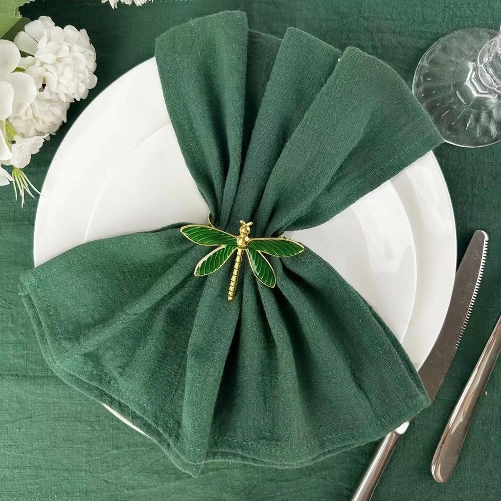 24pcs Napkins Cotton Soft Dinner Napkins Cloth 30x45cm Baby Blue Rustic Table Napkins for Wedding Party Easter Table Decoration