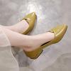 women fashion sweet yellow spring & summer slip on anti skid shoes lady black plus size comfort office shoes ab522