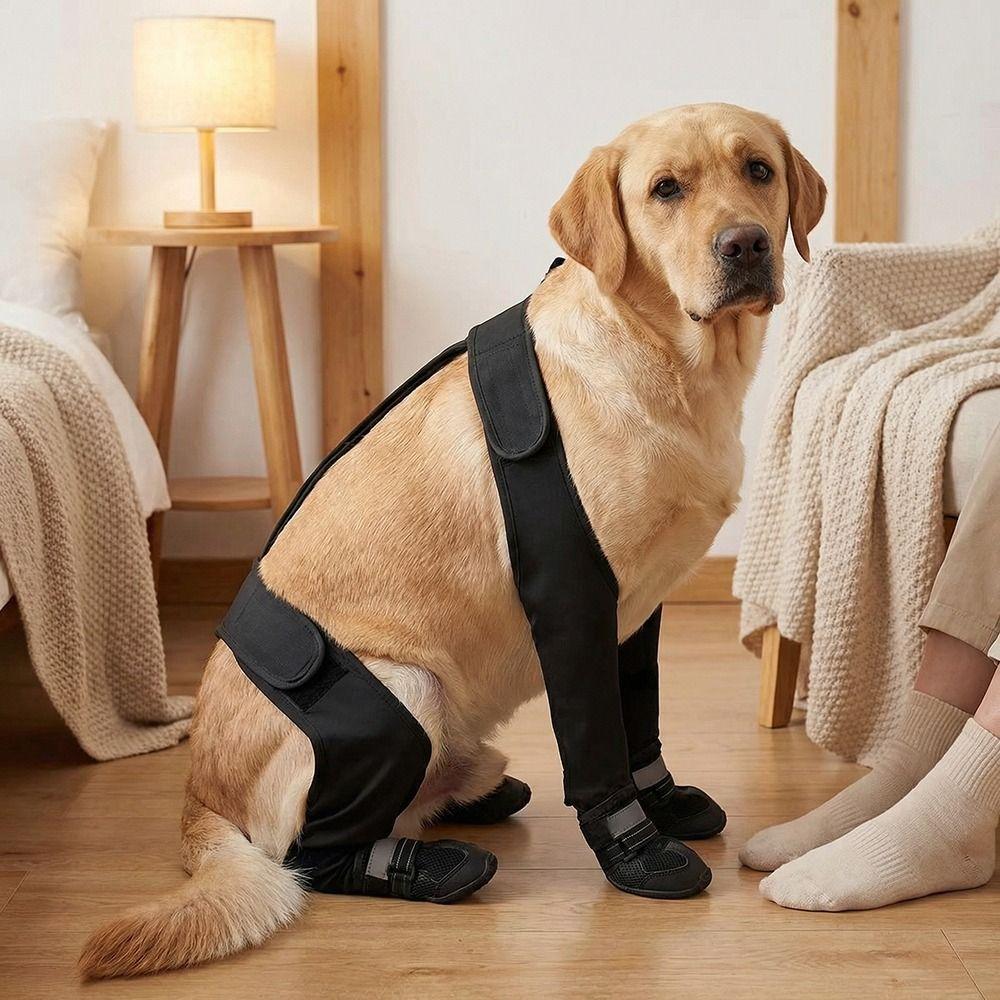 Adjustable Dog Suspender Boots Waterproof Paw Protective Footwear Outdoor Dog Shoes  Going Out
