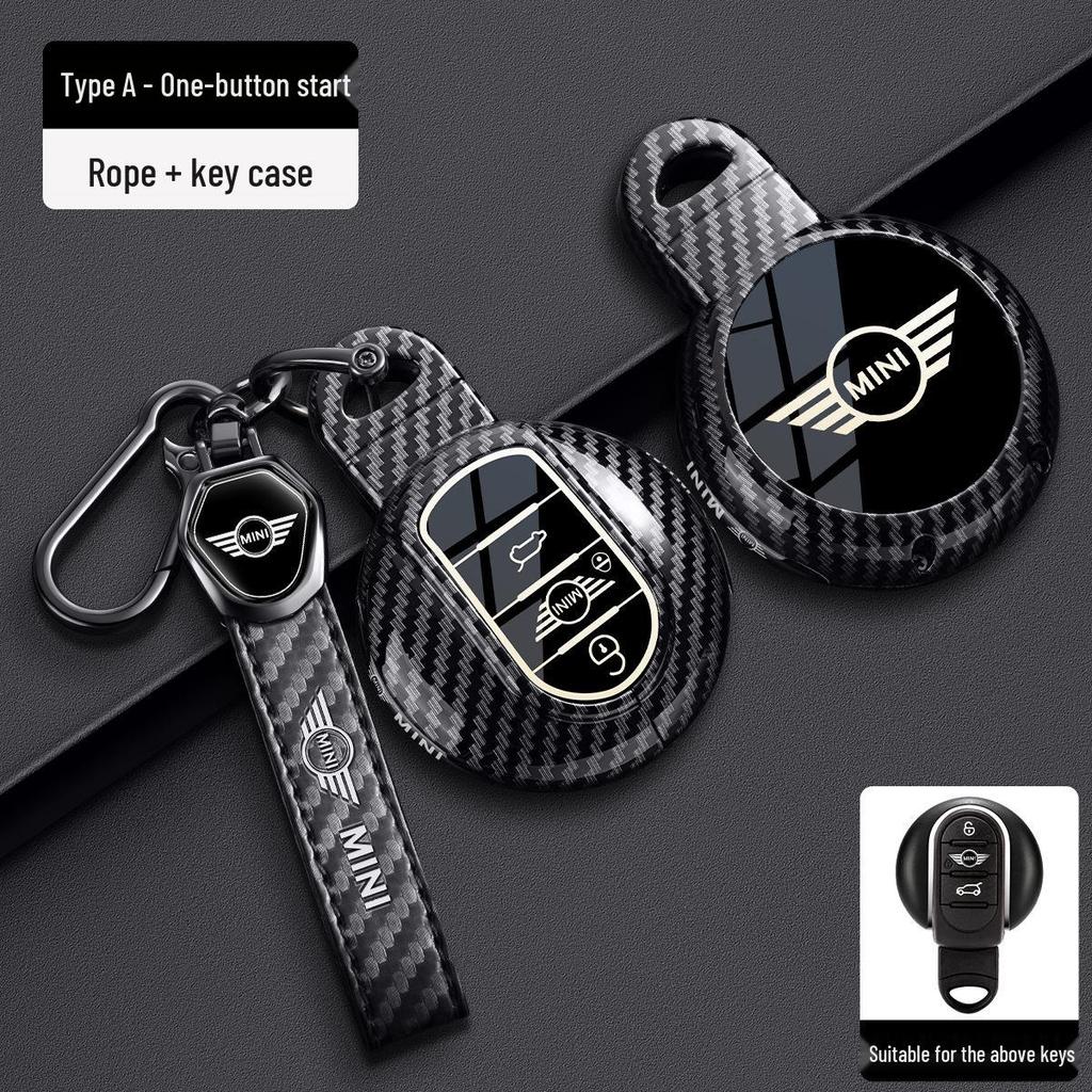 BMW Mini Key Case for Countryman and Cooper (Models F54, F55, F56, F60) - Carbon Fiber Metal Shell