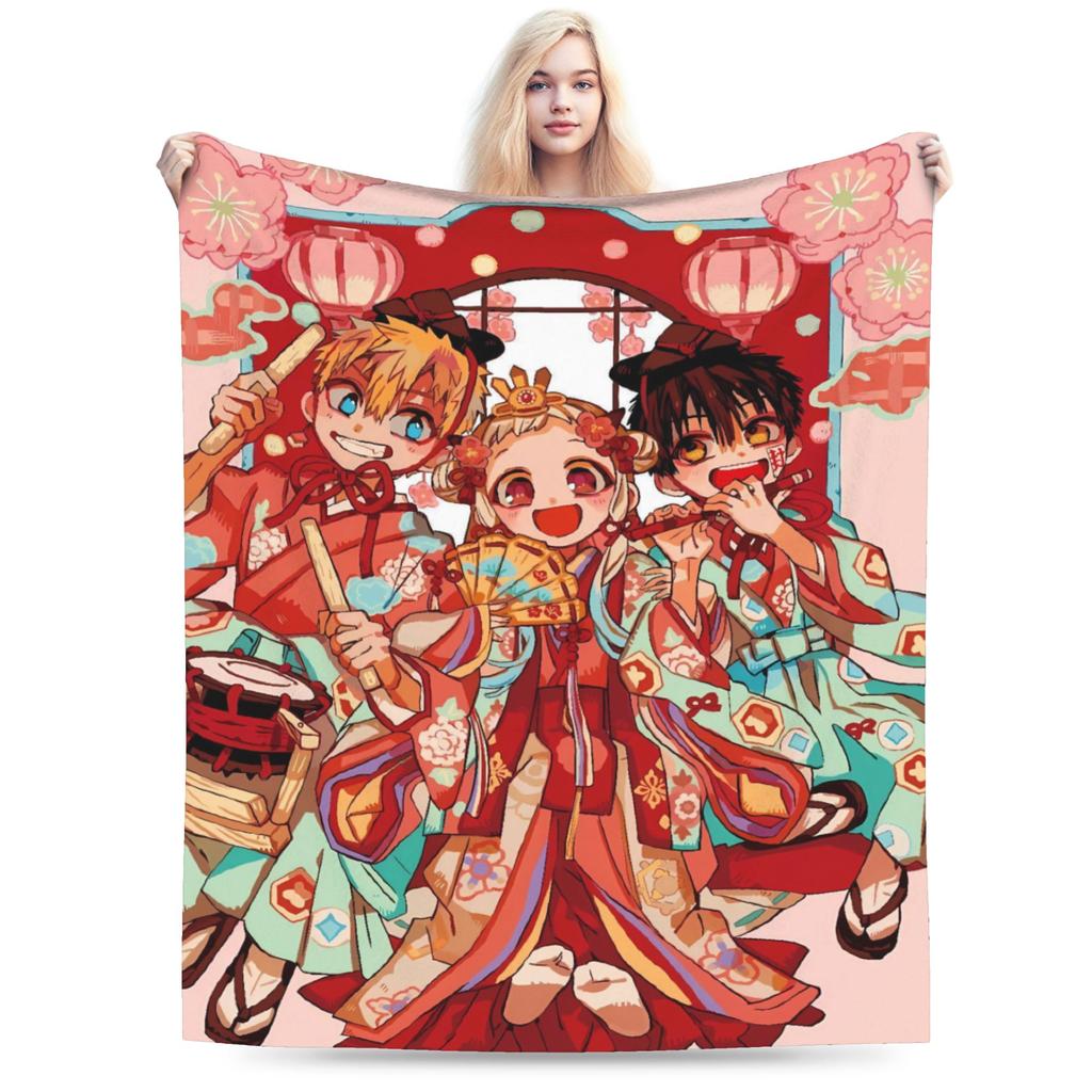 Toilet-Bound Hanako-kun Anime Blanket  Soft Warm Plush Bedding Throws For Couch Chair Sofa Bed Flannel Bedspread Bed Cover