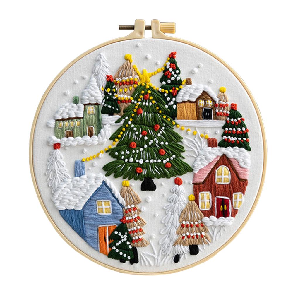 

DIY Cross Stitch Kit Multi-Purpose Counted Stamped Embroidery Kit Handmade Christmas Series Craft Needlework for Adults Beginner