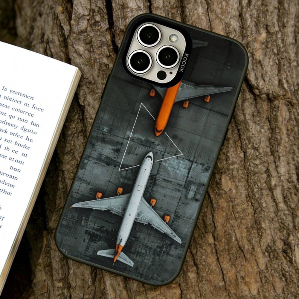 Airplane Plane Phone Case For iPhone 17,16,15,14,13,12,11 Plus,Pro Max,XS,Colorful Silver Phone Case Funda Cover