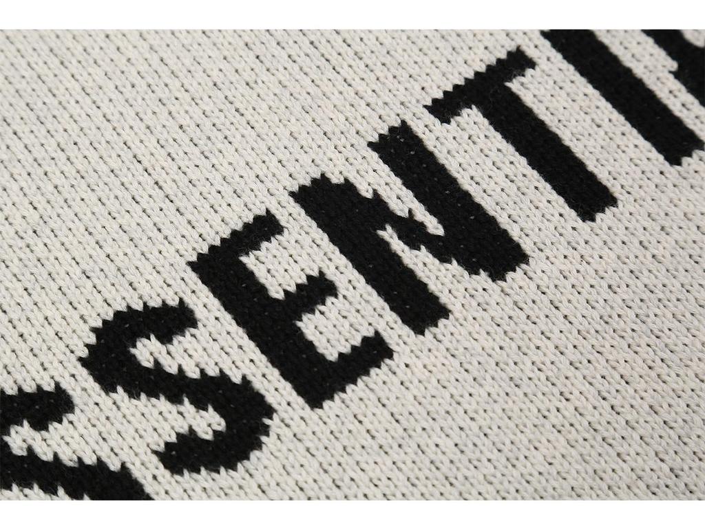 Bluza z kapturem FOG Essentials z podwójną linią – Modny, luźny dzianinowy sweter do mody ulicznej