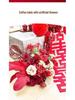 Red Wedding Artificial Flower Arrangement for Living Room, Coffee Table, or Bedside Table Décor