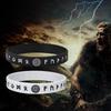 Vnox 12mm Silicone Bracelet for Men, Soft Rubber Silicone Wristband, Nordic Viking Compass Rune Almut Bangle Set