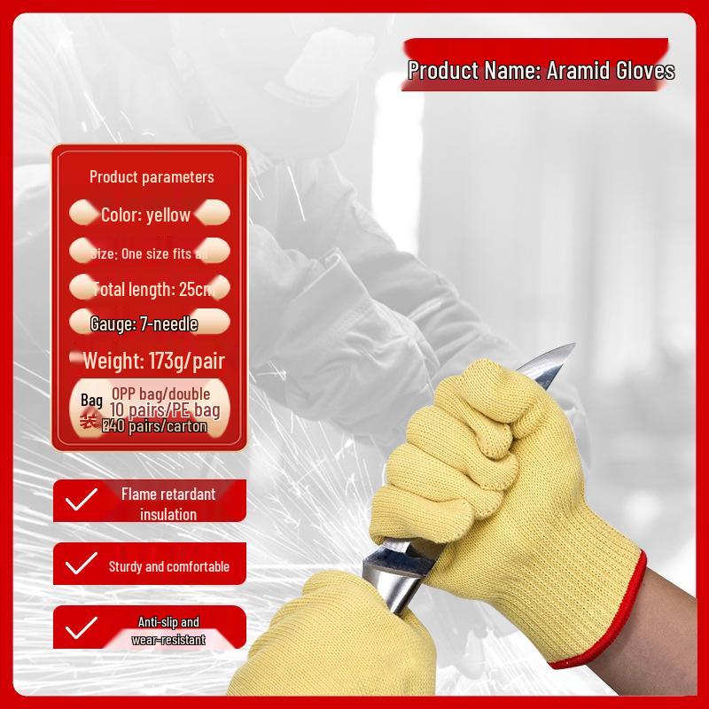 

Double-layer Aramid Heat-Resistant Anti-Cut Gloves for Oven and Industrial Use