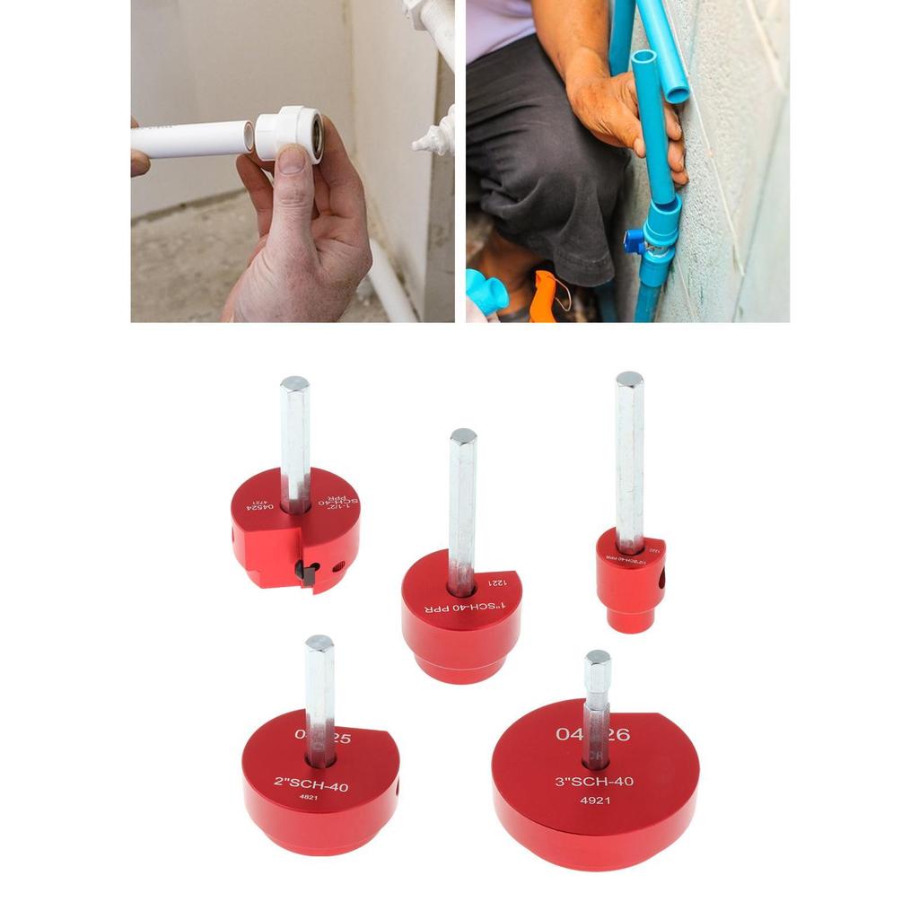 Plumbing PVC Pipe Reamer Aluminum Alloy Fitting Saver Drill Attachment for Water Line Maintenance
