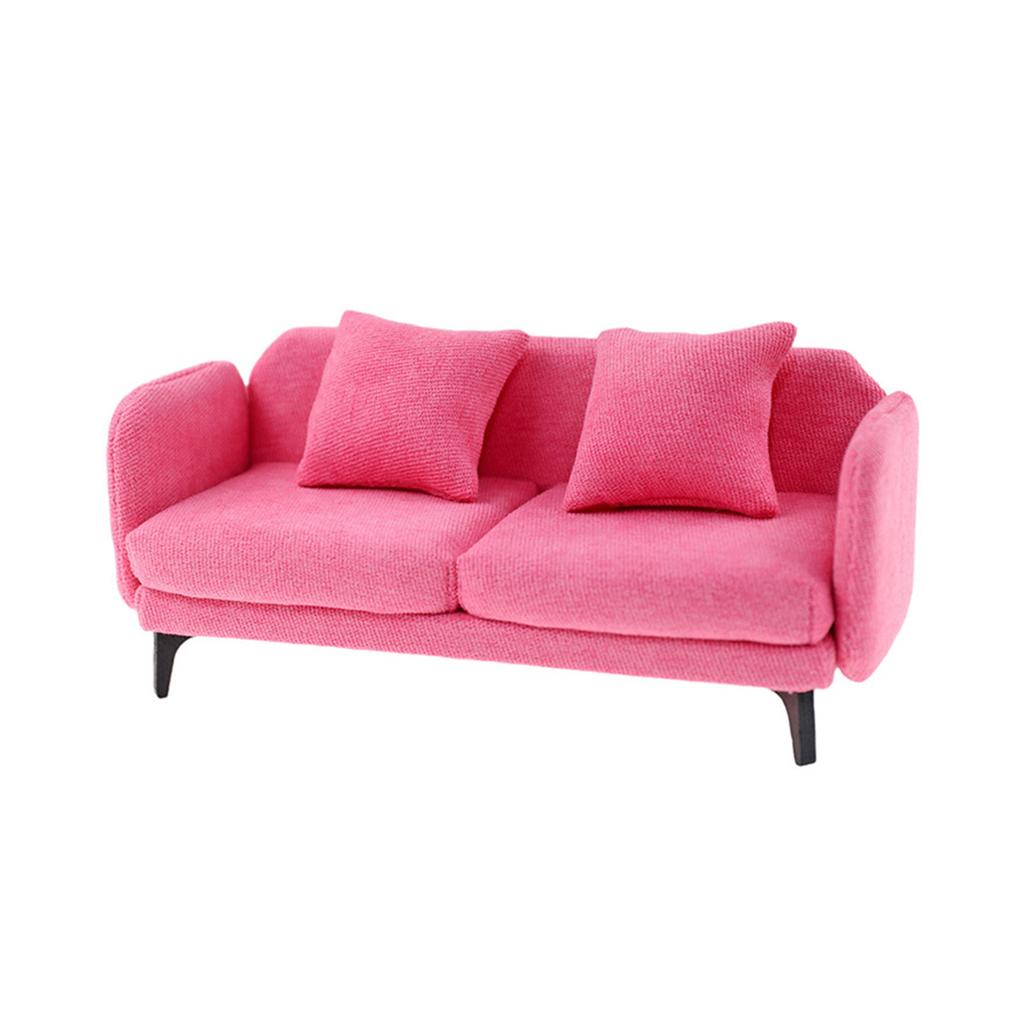Simulation Sofa Miniature Model Figure 1/12 Scale Doll House Accessories Living Room Scene Arrangement for Enthusiasts