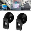 Car Windshield Suction Cup Ticket Holder Clip for Parking Cards Receipts & Notes Organizer