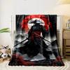 Samurai Red Moon Rain bedroom Blanket for Livingroom Couch lunch break Soft throw for Friend's festival Gift