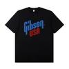 2026 Gibson Les Paul Gibson Electric Guitar Peripheral Short Sleeve Tshirt Rock Band Practice Costume Half Sleeve