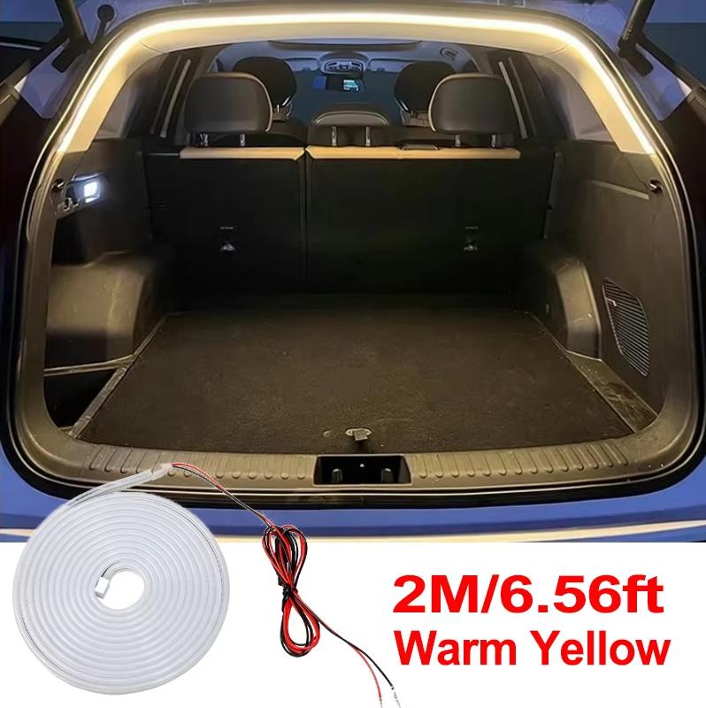 Tira de Luz LED para Maletero de Coche Detección Automática Iluminación de Maletero de Alto Brillo Luz Ambiental Decoración Interior Tira de Luces de Portón Trasero Universal para SUV/MPV